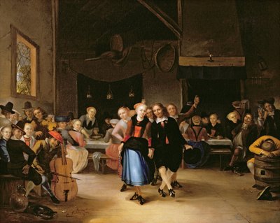 Wedding Dance in a Tavern by Gerrit Lundens